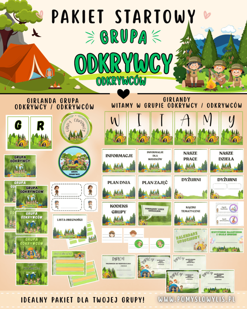 Grupa ODKRYWCY/ODKRYWCÓW - Pakiet startowy z motywem grupy