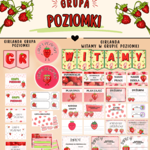 Grupa POZIOMKI - Pakiet startowy z motywem grupy