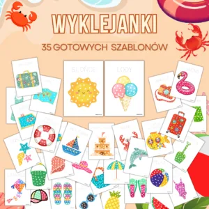 Lato – kreatywne szablony do wyklejania i uzupełniania pustych pól