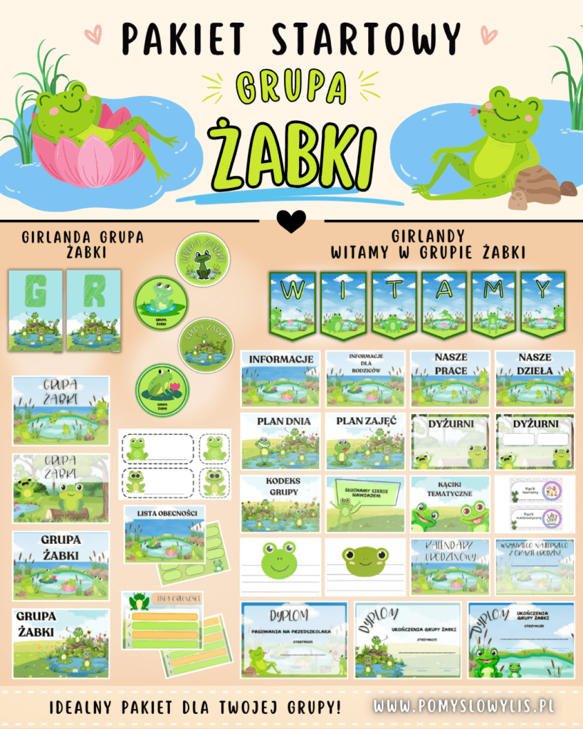 Grupa ŻABKI - Pakiet startowy z motywem grupy