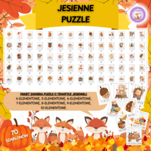 Jesienne Puzzle – gotowe karty pracy do druku