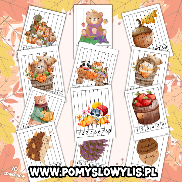 Jesienne Puzzle – gotowe karty pracy do druku