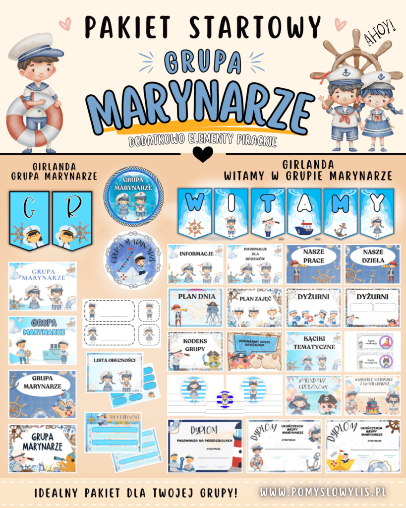 Grupa MARYNARZE - Pakiet startowy z motywem grupy