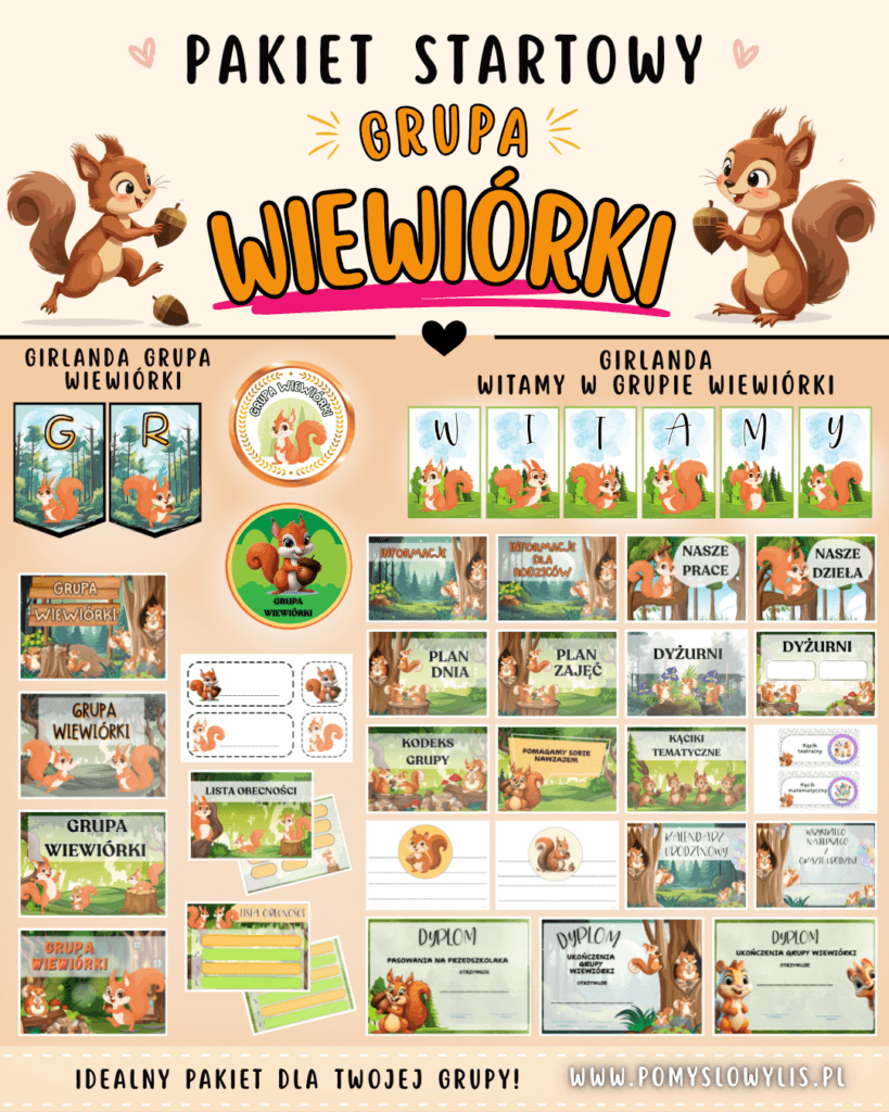Grupa WIEWIÓRKI - Pakiet startowy z motywem grupy
