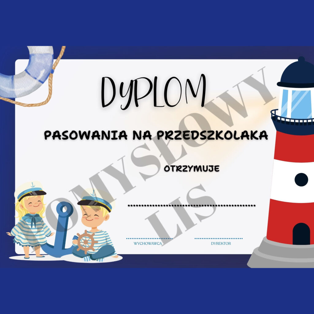 Dyplom pasowania na przedszkolaka – WZÓR NR 16