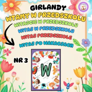 Witajcie w przedszkolu! – girlanda WZÓR NR 03