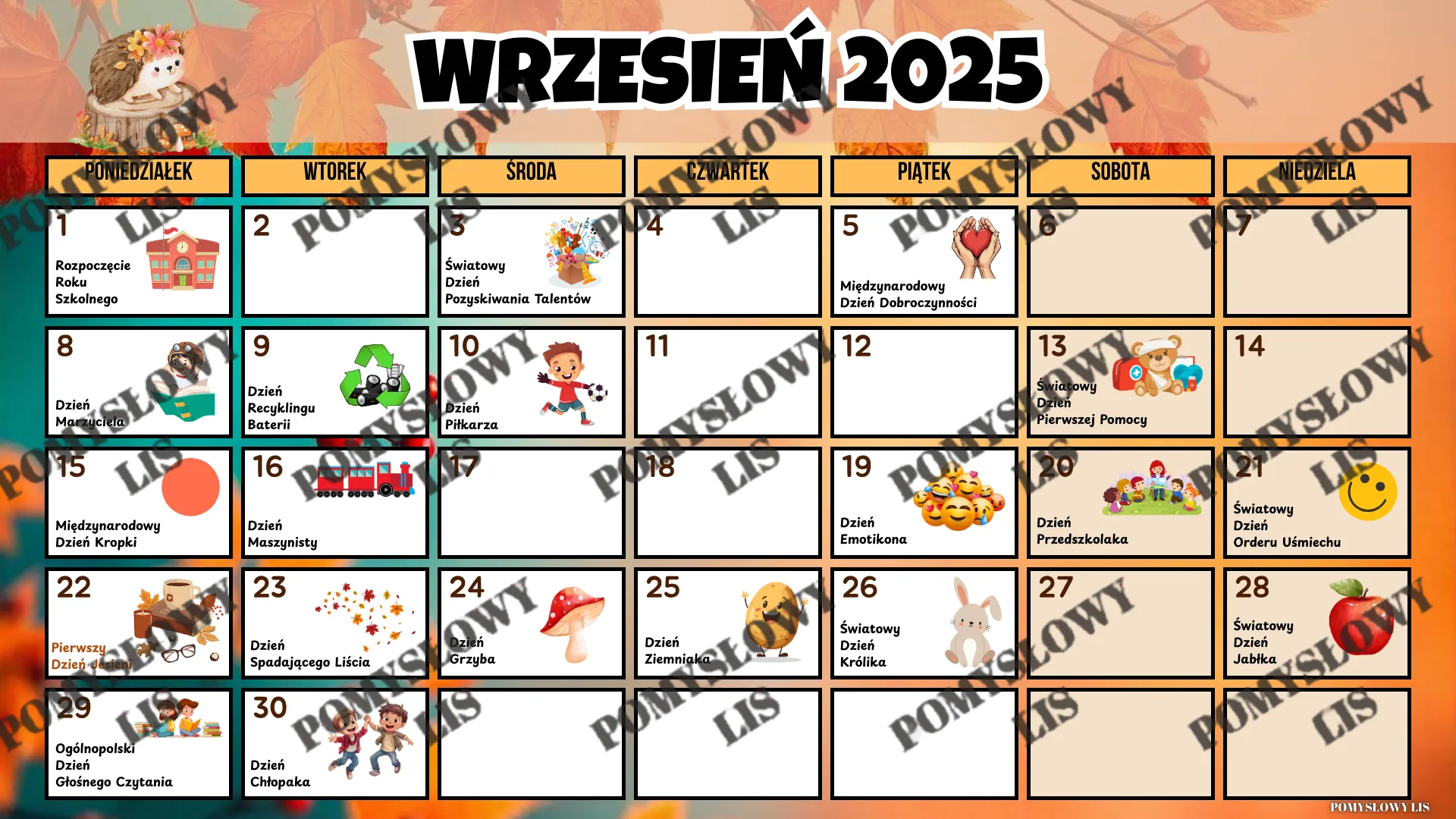 Kalendarz świąt nietypowych 2025/2026 (wersja klasyczna) - obrazek 2