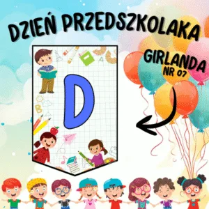 Dzień Przedszkolaka – girlanda WZÓR NR 07