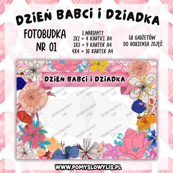 Dzień Babci i Dziadka - Fotoramka/fotobudka NR 01