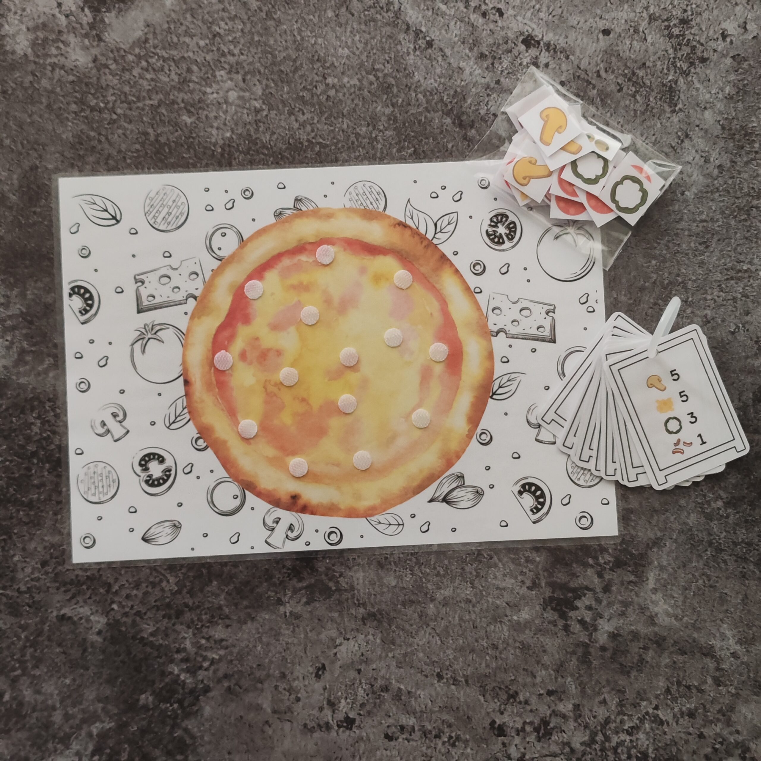 Pizza - zestaw na rzepy