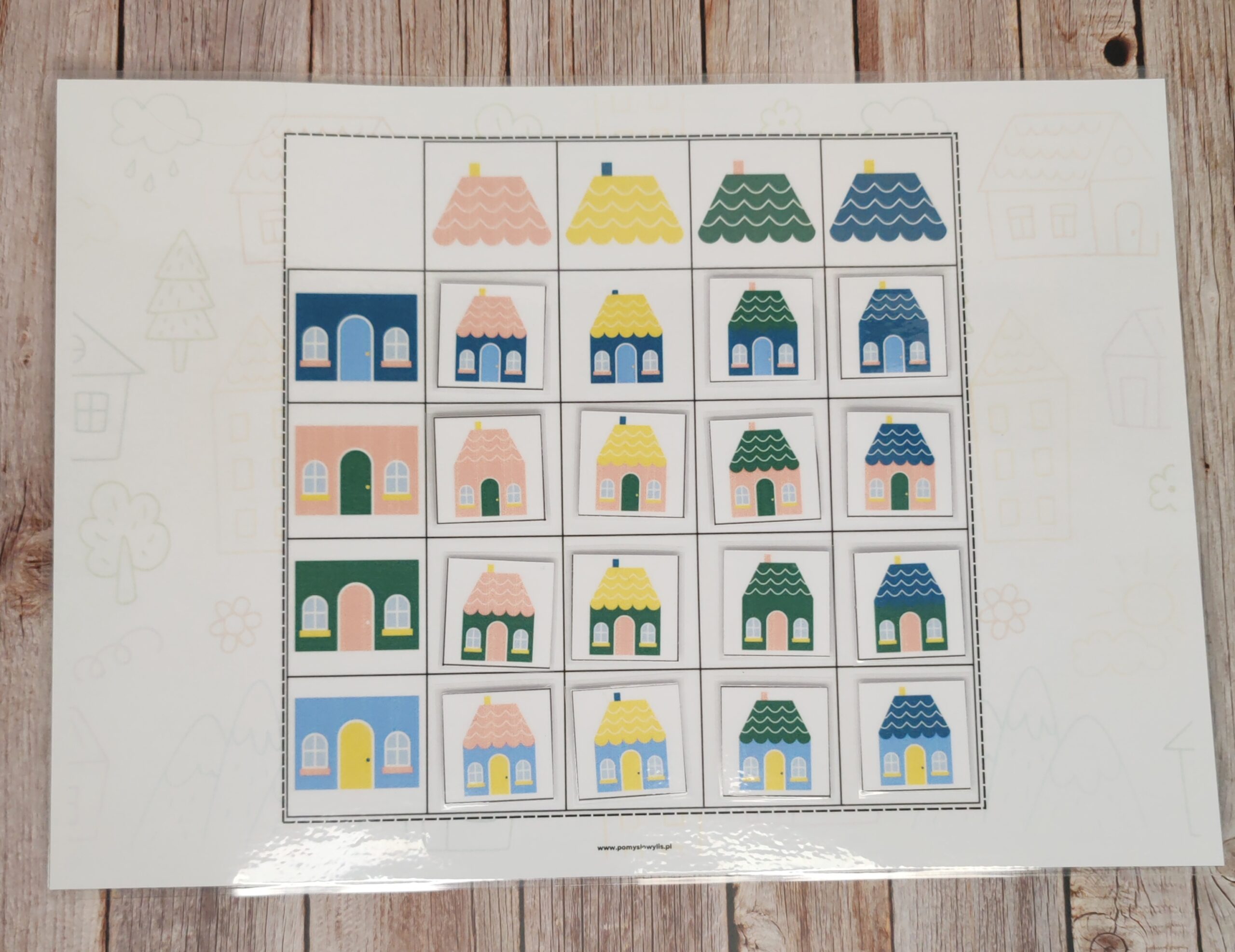 27 KRZ - Domki – dopasowywanie – karta na rzepy - obrazek 3