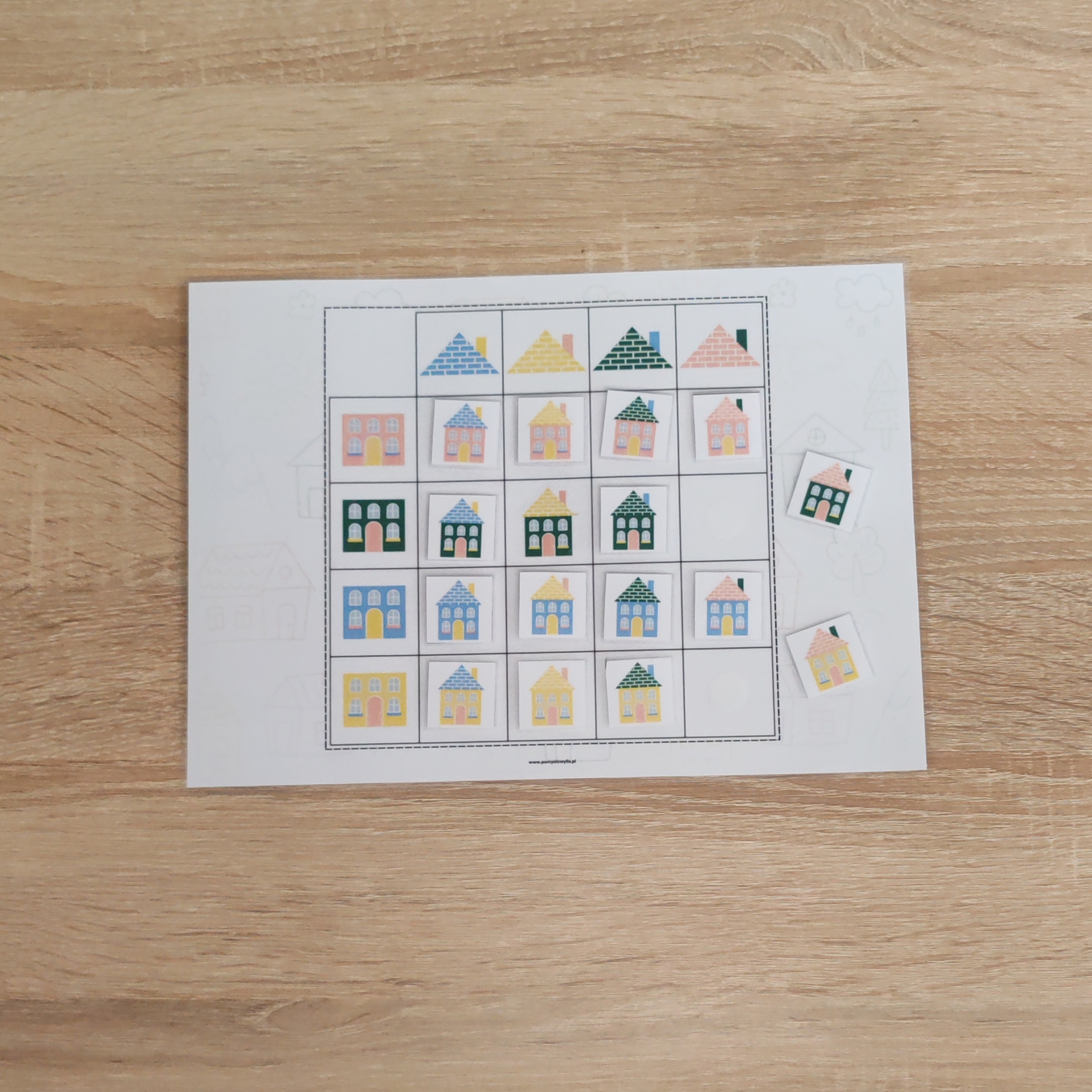 28 KRZ - Domki – dopasowywanie – karta na rzepy - obrazek 3