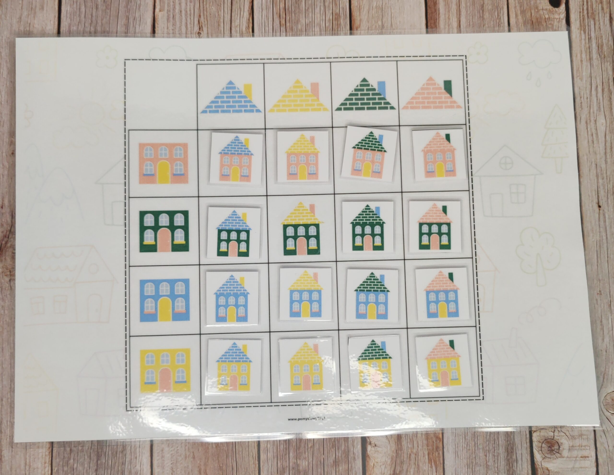 28 KRZ - Domki – dopasowywanie – karta na rzepy - obrazek 4