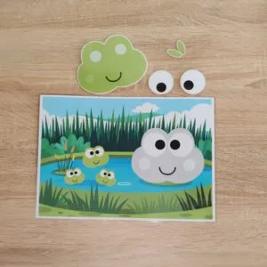 34 KRZ - Żabka w stawie – karta na rzepy