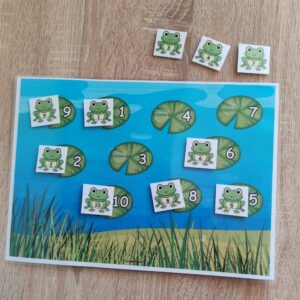 44 KRZ - Matematyczne żabki – karta na rzepy (wersja liczby)