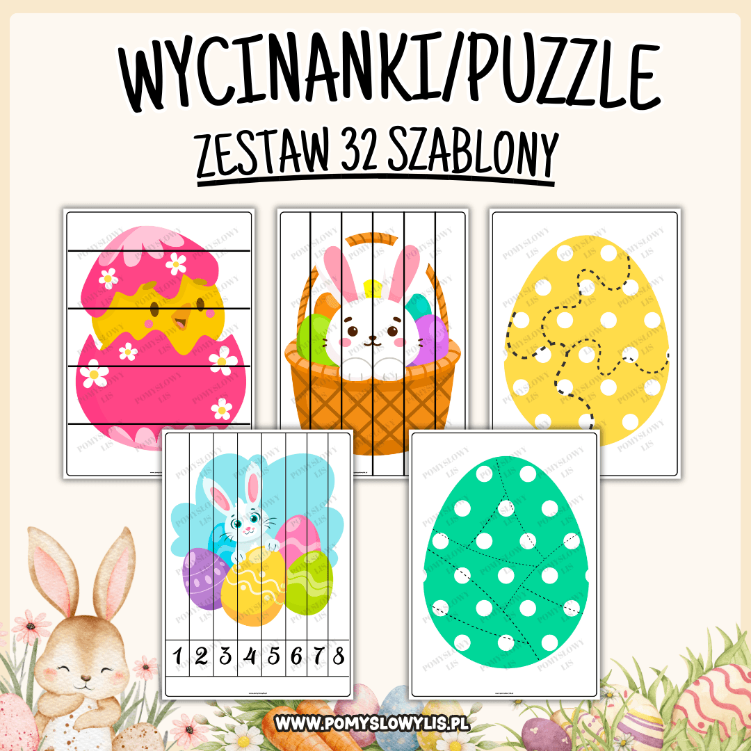 Wielkanoc – wycinanki | 32 szablony