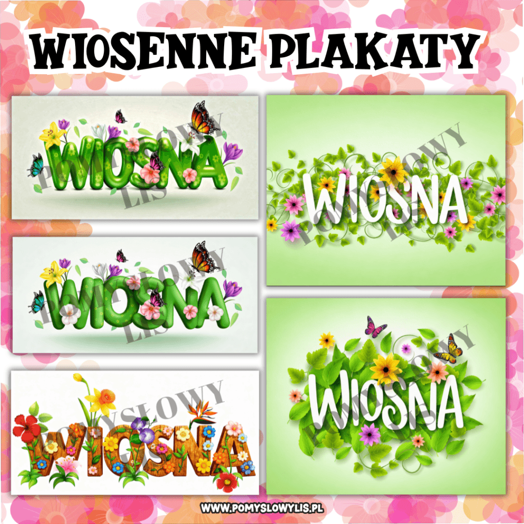 Plakaty „Wiosna” – format A4