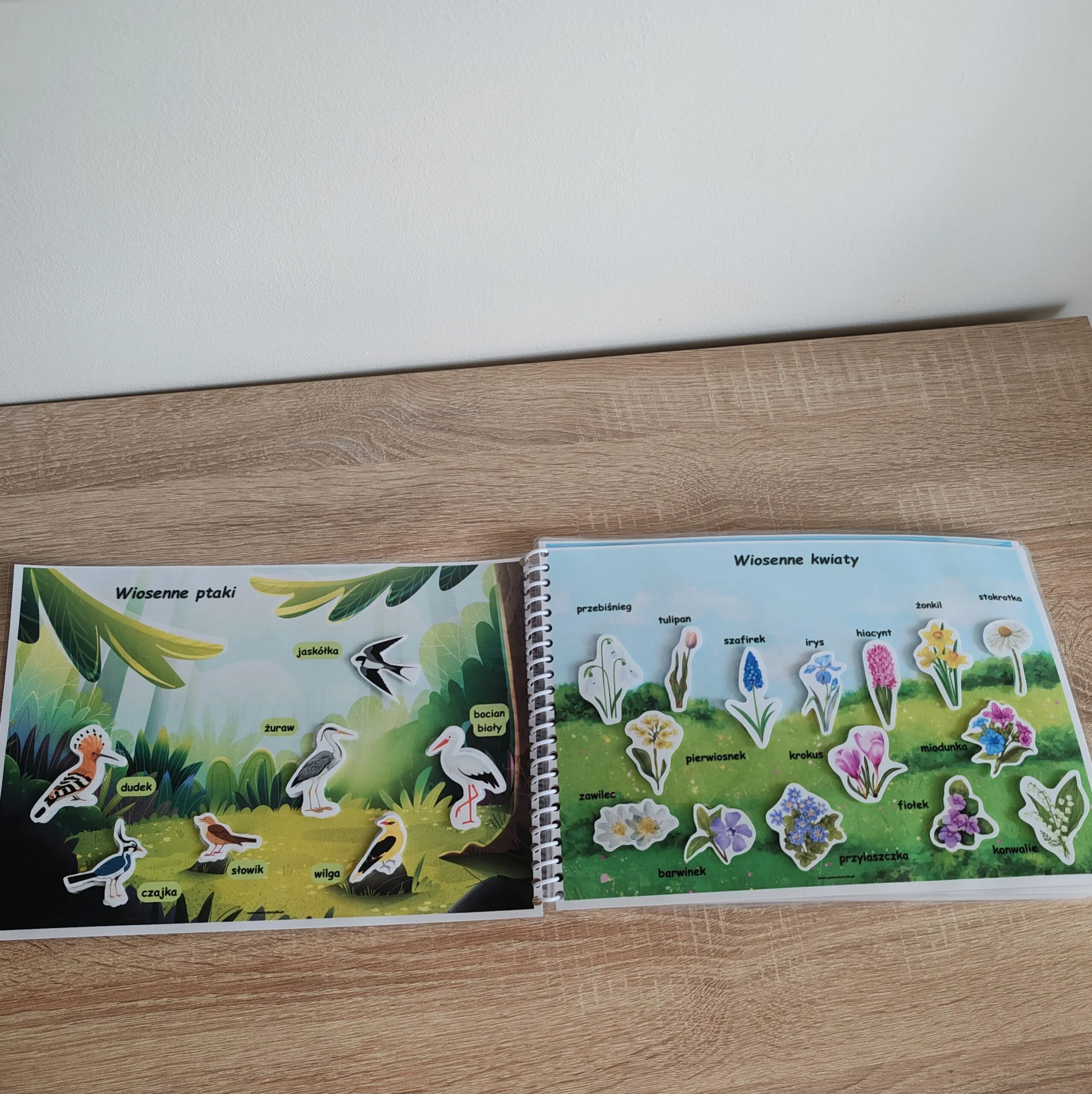 Książeczka edukacyjna na rzepy – WIOSNA | 14 stron - obrazek 2