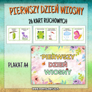 Pierwszy dzień wiosny | karty ruchowe | plakat