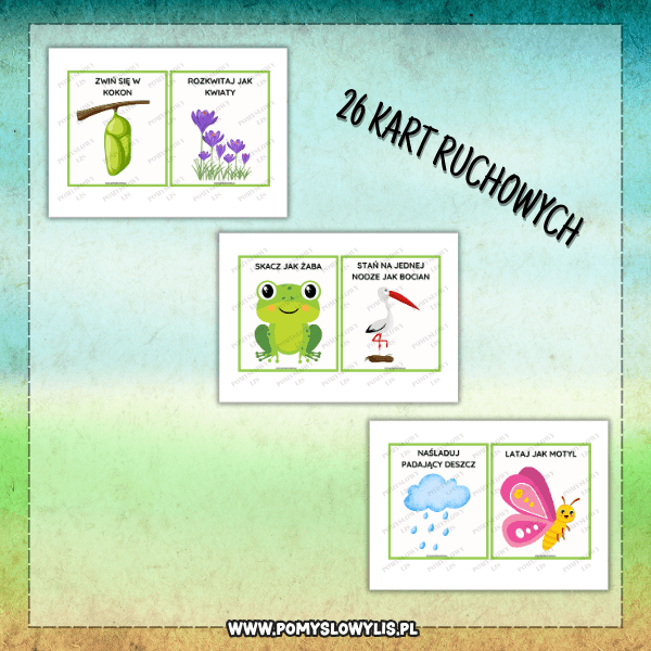 Pierwszy dzień wiosny | karty ruchowe | plakat - obrazek 3