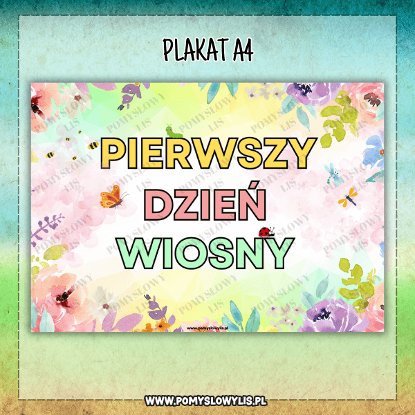 Pierwszy dzień wiosny | karty ruchowe | plakat - obrazek 2