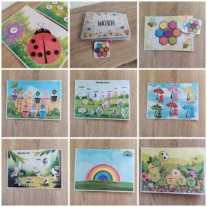 Książeczka edukacyjna na rzepy – WIOSNA | 14 stron