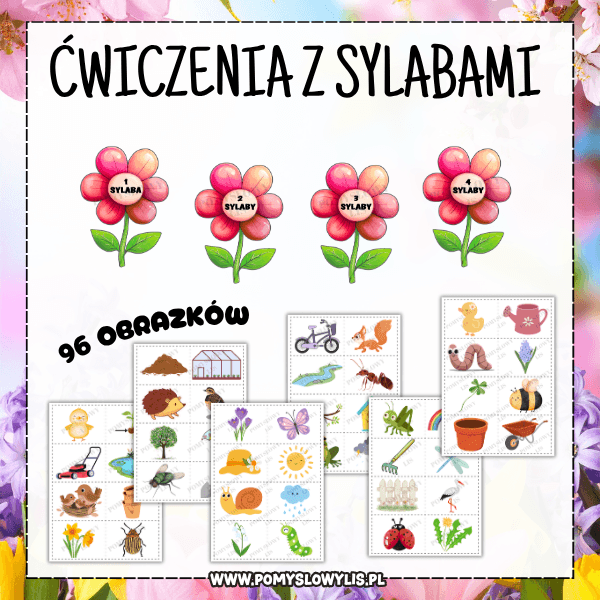 Ćwiczenia z sylabami | 96 obrazków