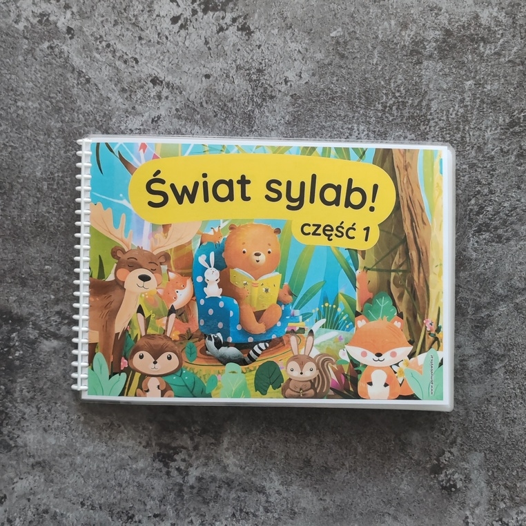 Książka na rzepy - Świat sylab część 1 | 7 stron