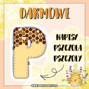 Pszczoła/pszczoły - Napis