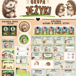 Grupa JEŻYKI - Pakiet startowy z motywem grupy