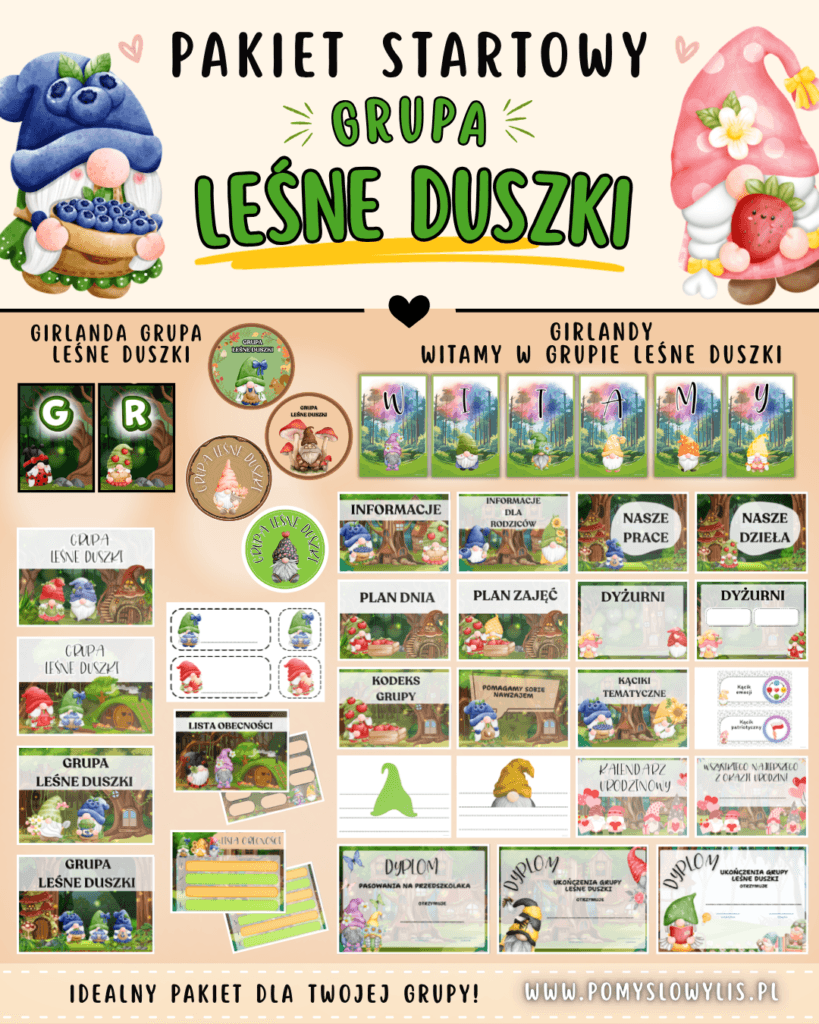 Grupa LEŚNE DUSZKI - Pakiet startowy z motywem grupy