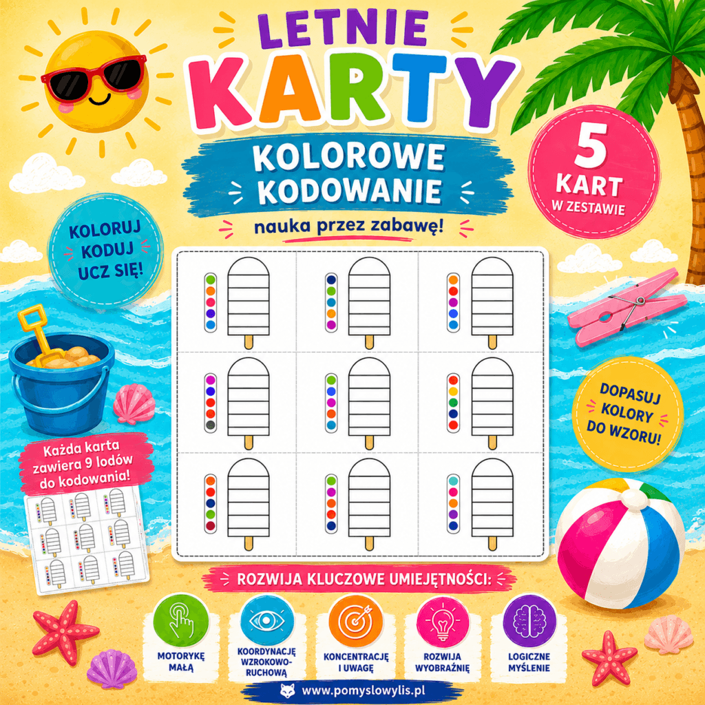 Letnie Karty – Kolorowe kodowanie