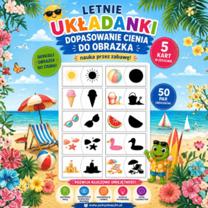 Letnie Układanki – Dopasowanie cienia do obrazka