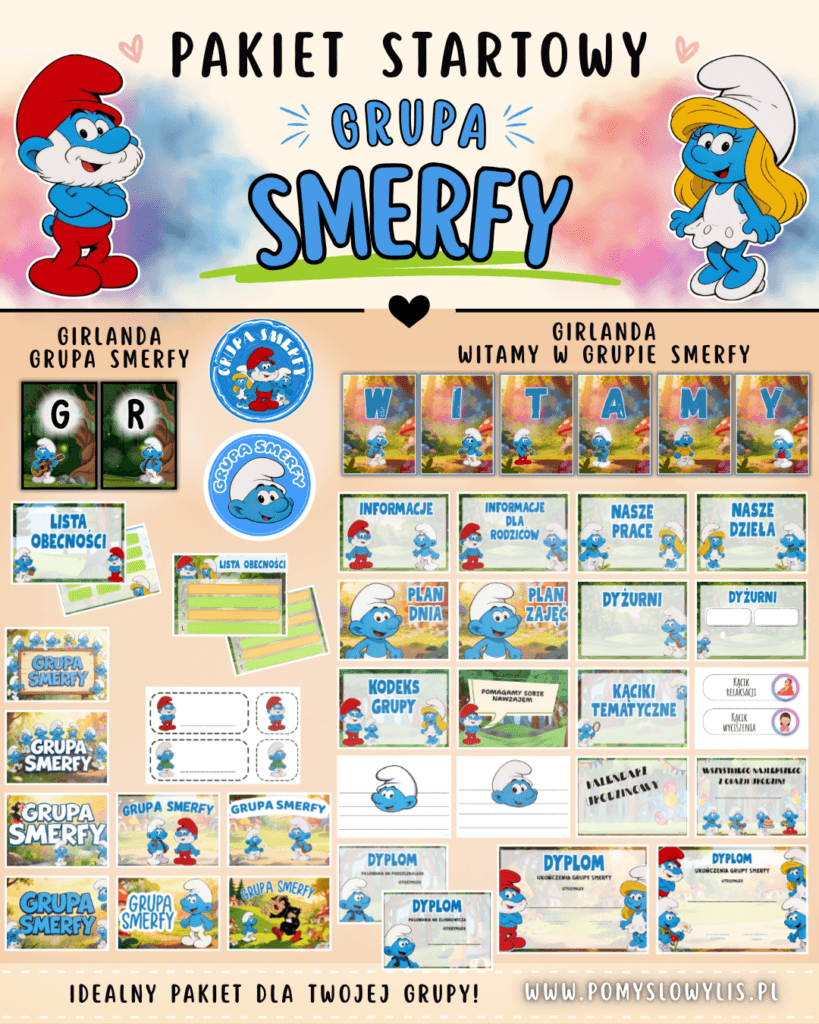 Grupa SMERFY - Pakiet startowy z motywem grupy