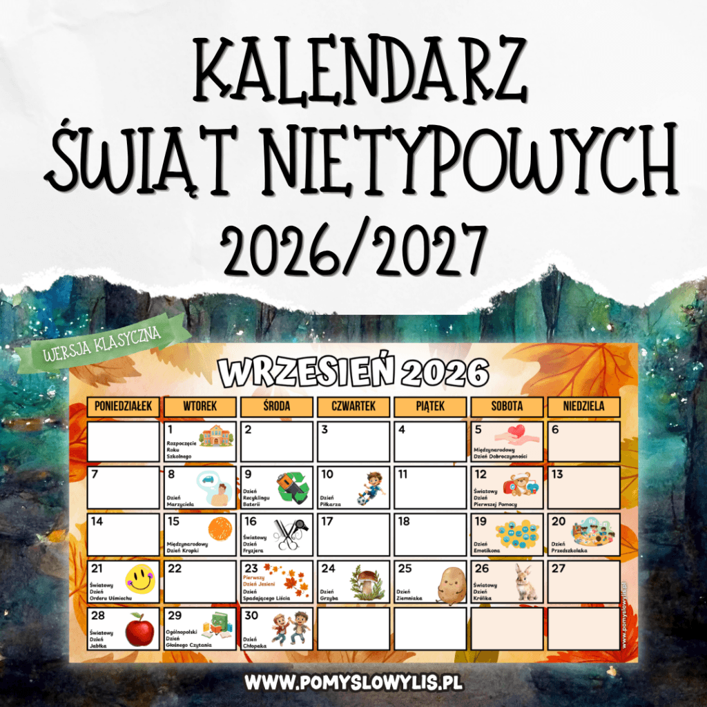 Kalendarz świąt nietypowych 2026/2027 (wersja klasyczna)