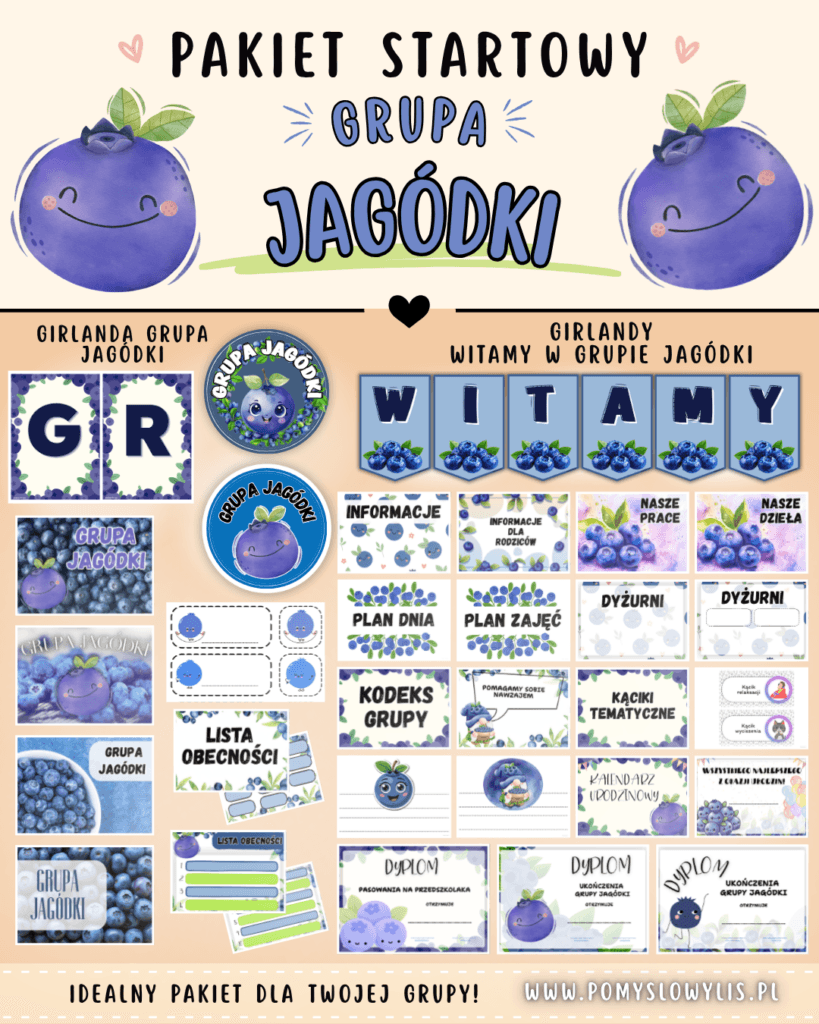 Grupa JAGÓDKI - Pakiet startowy z motywem grupy