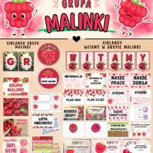 Grupa MALINKI - Pakiet startowy z motywem grupy