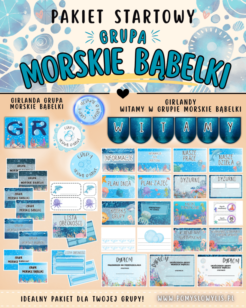 Grupa MORSKIE BĄBELKI - Pakiet startowy z motywem grupy