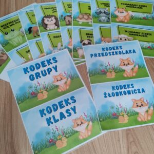 KODEKS GRUPY • KODEKS KLASY • KODEKS PRZEDSZKOLAKA • KODEKS ŻŁOBKOWICZA (LAMINOWANY)