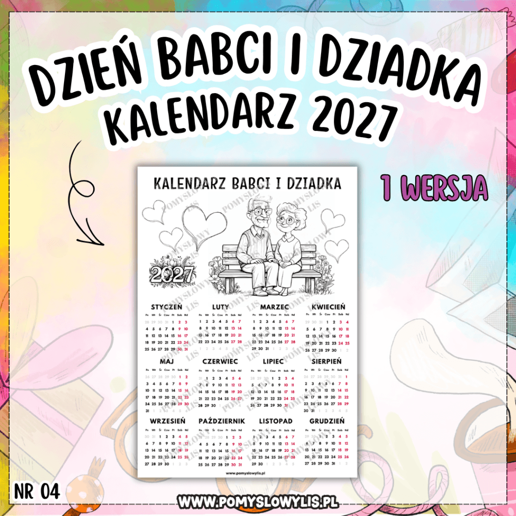 Kalendarz Babci i Dziadka 2027 - NR 04