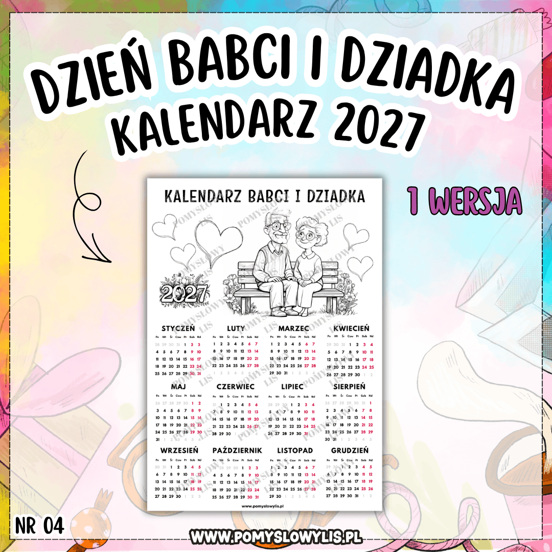 Kalendarz Babci i Dziadka 2027 - NR 04