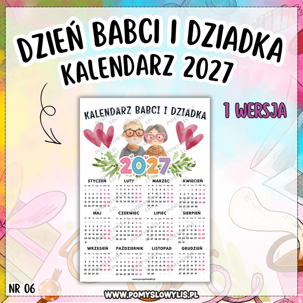 Kalendarz Babci i Dziadka 2027 - NR 06