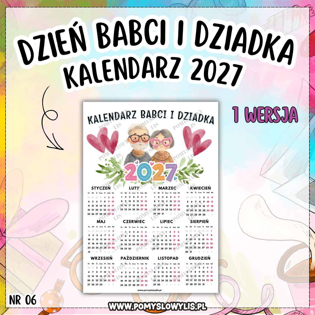 Kalendarz Babci i Dziadka 2027 - NR 06