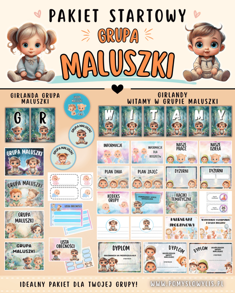 Grupa MALUSZKI - Pakiet startowy z motywem grupy