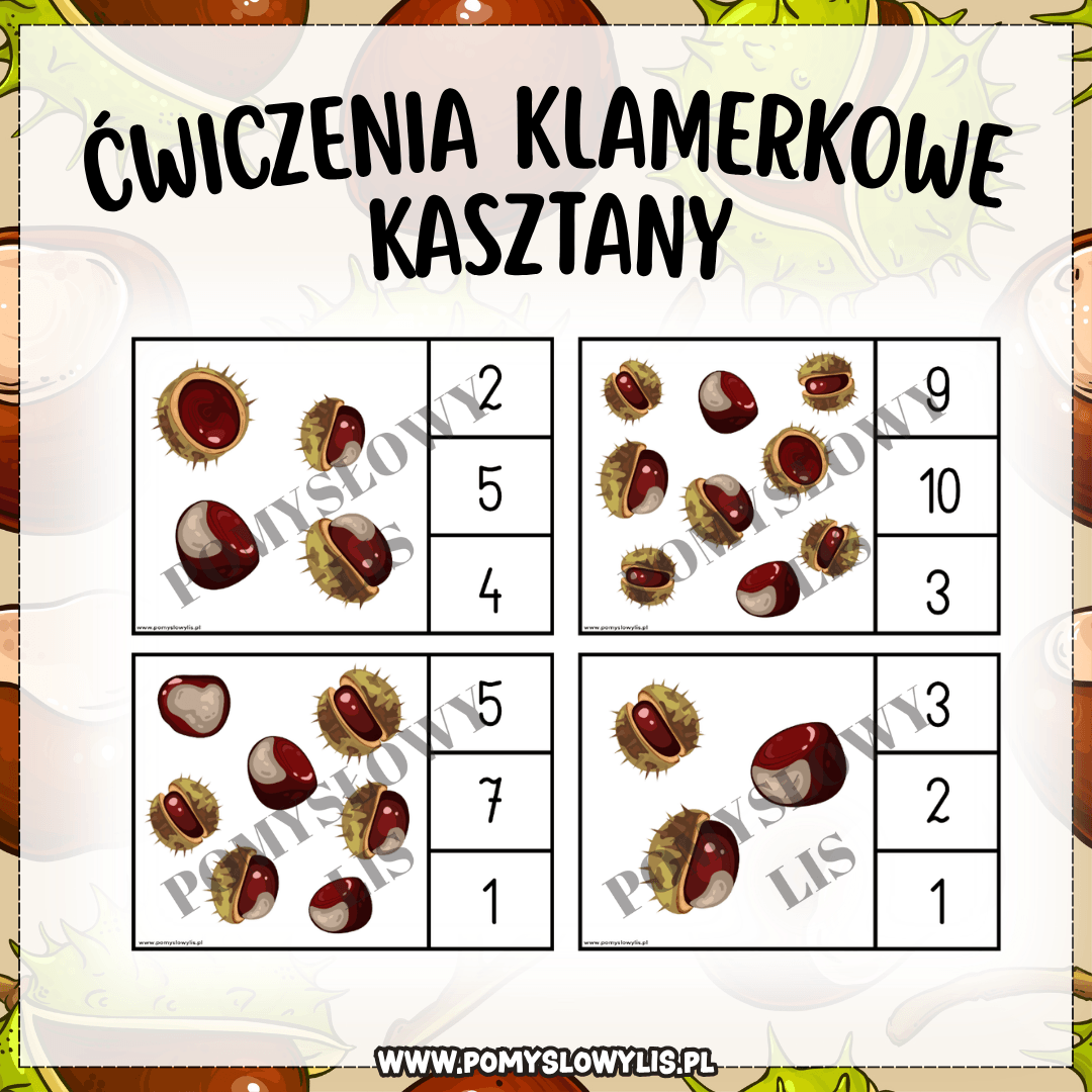 ĆWICZENIA KLAMERKOWE – KASZTANY