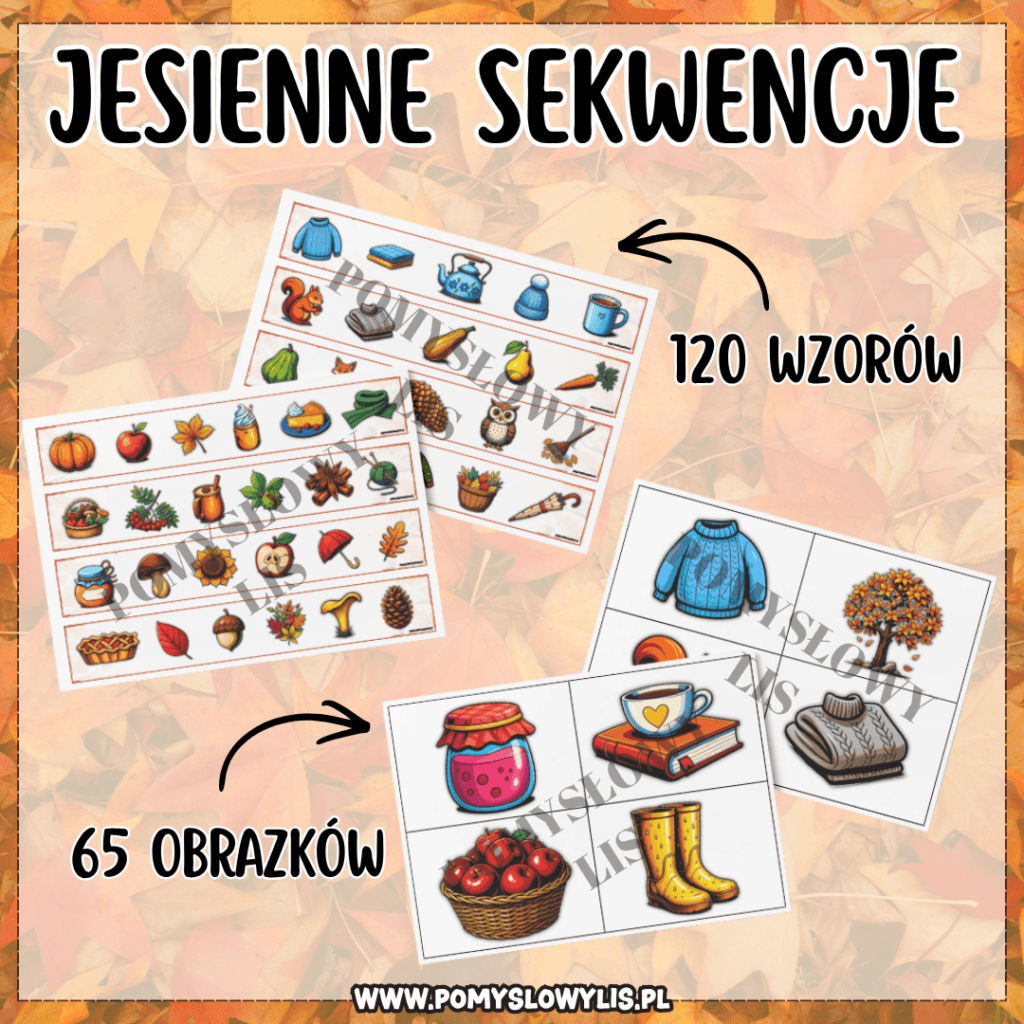 JESIENNE SEKWENCJE | 120 wzorów | 65 obrazków